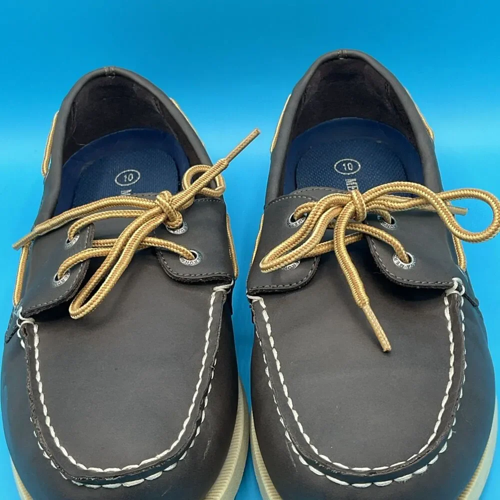 Merona Mens BROWN Boat Shoes Size 10,EUC
